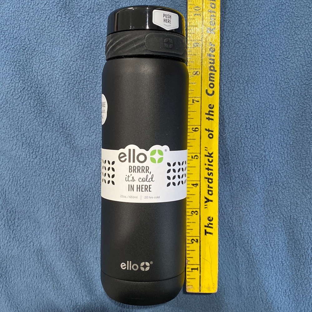 NEW Ello Cooper 22oz Stainless Steel Water Bottle with Straw and Carry Handle